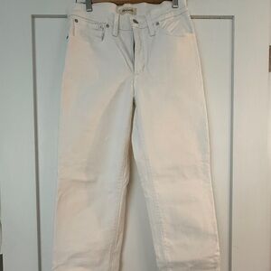 Madewell Women's The Mid-Rose Perfect Vintage Straight Leg Jeans in white